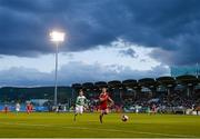 30 April 2018; Sean McLoughlin of Cork City in action against Gary Shaw of Shamrock Rovers during the SSE Airtricity League Premier Division match between Shamrock Rovers and Cork City at Tallaght Stadium in Dublin. Photo by Eóin Noonan/Sportsfile