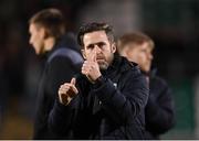 30 April 2018; Shamrock Rovers manager Stephen Bradley acknowledges the supporters following the SSE Airtricity League Premier Division match between Shamrock Rovers and Cork City at Tallaght Stadium in Dublin. Photo by Eóin Noonan/Sportsfile