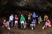 2 May 2018; Players, from left, Rory O'Connor of Wexford, Peter Hogan of Waterford, Jack Canning of Galway, Kyle Hayes of Limerick, Richie Leahy of Kilkenny, Fergal Whitely of Dublin, Paudie Feehan of Tipperary, Ryan Elliot of Antrim, Jason McCarthy of Clare and Darragh Fitzgibbon of Cork at the launch of the Bord Gáis Energy GAA Hurling U21 All-Ireland Championship at Mitchelstown Caves in Cork. The 2018 campaign begins on May 7th with Clare hosting current holders Limerick in Ennis. Follow all of the action at #HurlingToTheCore. Photo by Eóin Noonan/Sportsfile