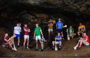 2 May 2018; Players, from left, Rory O'Connor of Wexford, Peter Hogan of Waterford, Jack Canning of Galway, Kyle Hayes of Limerick, Richie Leahy of Kilkenny, Fergal Whitely of Dublin, Paudie Feehan of Tipperary, Ryan Elliot of Antrim, Jason McCarthy of Clare and Darragh Fitzgibbon of Cork at the launch of the Bord Gáis Energy GAA Hurling U21 All-Ireland Championship at Mitchelstown Caves in Cork. The 2018 campaign begins on May 7th with Clare hosting current holders Limerick in Ennis. Follow all of the action at #HurlingToTheCore. Photo by Eóin Noonan/Sportsfile