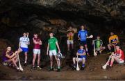 2 May 2018; Players, from left, Rory O'Connor of Wexford, Peter Hogan of Waterford, Jack Canning of Galway, Kyle Hayes of Limerick, Richie Leahy of Kilkenny, Fergal Whitely of Dublin, Paudie Feehan of Tipperary, Ryan Elliot of Antrim, Jason McCarthy of Clare and Darragh Fitzgibbon of Cork at the launch of the Bord Gáis Energy GAA Hurling U21 All-Ireland Championship at Mitchelstown Caves in Cork. The 2018 campaign begins on May 7th with Clare hosting current holders Limerick in Ennis. Follow all of the action at #HurlingToTheCore. Photo by Eóin Noonan/Sportsfile