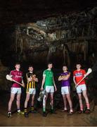 2 May 2018; Players, from left, Jack Canning of Galway, Richie Leahy of Kilkenny, Kyle Hayes of Limerick, Rory O'Connor of Wexford and Darragh Fitzgibbon of Cork at the launch of the Bord Gáis Energy GAA Hurling U21 All-Ireland Championship at Mitchelstown Caves in Cork. The 2018 campaign begins on May 7th with Clare hosting current holders Limerick in Ennis. Follow all of the action at #HurlingToTheCore. Photo by Eóin Noonan/Sportsfile