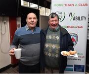 3 May 2018; Paddy Travers, left, and Tony Bradshaw during the Bohemian FC: More Than A Club - Alzheimer's Awareness at the Members Bar in Dalymount Park, Co Dublin. Photo by David Fitzgerald/Sportsfile