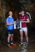 2 May 2018; Fergal Whitely of Dublin with Jack Canning of Galway at the launch of the Bord Gáis Energy GAA Hurling U21 All-Ireland Championship at Mitchelstown Caves in Cork. The 2018 campaign begins on May 7th with Clare hosting current holders Limerick in Ennis. Follow all of the action at #HurlingToTheCore. Photo by Eóin Noonan/Sportsfile