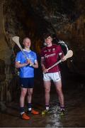 2 May 2018; Fergal Whitely of Dublin with Jack Canning of Galway at the launch of the Bord Gáis Energy GAA Hurling U21 All-Ireland Championship at Mitchelstown Caves in Cork. The 2018 campaign begins on May 7th with Clare hosting current holders Limerick in Ennis. Follow all of the action at #HurlingToTheCore. Photo by Eóin Noonan/Sportsfile