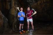 2 May 2018; Fergal Whitely of Dublin with Jack Canning of Galway at the launch of the Bord Gáis Energy GAA Hurling U21 All-Ireland Championship at Mitchelstown Caves in Cork. The 2018 campaign begins on May 7th with Clare hosting current holders Limerick in Ennis. Follow all of the action at #HurlingToTheCore. Photo by Eóin Noonan/Sportsfile