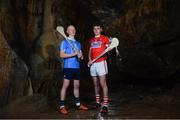 2 May 2018; Fergal Whitely of Dublin with Darragh Fitzgibbon of Cork at the launch of the Bord Gáis Energy GAA Hurling U21 All-Ireland Championship at Mitchelstown Caves in Cork. The 2018 campaign begins on May 7th with Clare hosting current holders Limerick in Ennis. Follow all of the action at #HurlingToTheCore. Photo by Eóin Noonan/Sportsfile