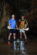 2 May 2018; Fergal Whitely of Dublin with Richie Leahy of Kilkenny at the launch of the Bord Gáis Energy GAA Hurling U21 All-Ireland Championship at Mitchelstown Caves in Cork. The 2018 campaign begins on May 7th with Clare hosting current holders Limerick in Ennis. Follow all of the action at #HurlingToTheCore. Photo by Eóin Noonan/Sportsfile