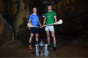 2 May 2018; Fergal Whitely of Dublin with Kyle Hayes of Limerick at the launch of the Bord Gáis Energy GAA Hurling U21 All-Ireland Championship at Mitchelstown Caves in Cork. The 2018 campaign begins on May 7th with Clare hosting current holders Limerick in Ennis. Follow all of the action at #HurlingToTheCore. Photo by Eóin Noonan/Sportsfile