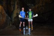 2 May 2018; Fergal Whitely of Dublin with Ryan Elliot of Antrim at the launch of the Bord Gáis Energy GAA Hurling U21 All-Ireland Championship at Mitchelstown Caves in Cork. The 2018 campaign begins on May 7th with Clare hosting current holders Limerick in Ennis. Follow all of the action at #HurlingToTheCore. Photo by Eóin Noonan/Sportsfile