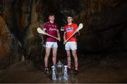 2 May 2018; Jack Canning of Galway with Darragh Fitzgibbon of Cork at the launch of the Bord Gáis Energy GAA Hurling U21 All-Ireland Championship at Mitchelstown Caves in Cork. The 2018 campaign begins on May 7th with Clare hosting current holders Limerick in Ennis. Follow all of the action at #HurlingToTheCore. Photo by Eóin Noonan/Sportsfile