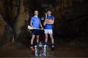 2 May 2018; Fergal Whitely of Dublin with Paudie Feehan of Tipperary at the launch of the Bord Gáis Energy GAA Hurling U21 All-Ireland Championship at Mitchelstown Caves in Cork. The 2018 campaign begins on May 7th with Clare hosting current holders Limerick in Ennis. Follow all of the action at #HurlingToTheCore. Photo by Eóin Noonan/Sportsfile