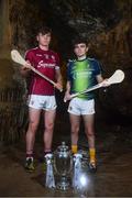 2 May 2018; Jack Canning of Galway with Ryan Elliot of Antrim at the launch of the Bord Gáis Energy GAA Hurling U21 All-Ireland Championship at Mitchelstown Caves in Cork. The 2018 campaign begins on May 7th with Clare hosting current holders Limerick in Ennis. Follow all of the action at #HurlingToTheCore. Photo by Eóin Noonan/Sportsfile