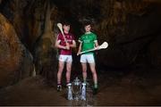 2 May 2018; Jack Canning of Galway with Paudie Feehan of Tipperary at the launch of the Bord Gáis Energy GAA Hurling U21 All-Ireland Championship at Mitchelstown Caves in Cork. The 2018 campaign begins on May 7th with Clare hosting current holders Limerick in Ennis. Follow all of the action at #HurlingToTheCore. Photo by Eóin Noonan/Sportsfile
