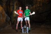 2 May 2018; Darragh Fitzgibbon of Cork with Kyle Hayes of Limerick at the launch of the Bord Gáis Energy GAA Hurling U21 All-Ireland Championship at Mitchelstown Caves in Cork. The 2018 campaign begins on May 7th with Clare hosting current holders Limerick in Ennis. Follow all of the action at #HurlingToTheCore. Photo by Eóin Noonan/Sportsfile