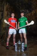 2 May 2018; Darragh Fitzgibbon of Cork with Kyle Hayes of Limerick at the launch of the Bord Gáis Energy GAA Hurling U21 All-Ireland Championship at Mitchelstown Caves in Cork. The 2018 campaign begins on May 7th with Clare hosting current holders Limerick in Ennis. Follow all of the action at #HurlingToTheCore. Photo by Eóin Noonan/Sportsfile