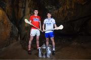 2 May 2018; Darragh Fitzgibbon of Cork with Peter Hogan of Waterford at the launch of the Bord Gáis Energy GAA Hurling U21 All-Ireland Championship at Mitchelstown Caves in Cork. The 2018 campaign begins on May 7th with Clare hosting current holders Limerick in Ennis. Follow all of the action at #HurlingToTheCore. Photo by Eóin Noonan/Sportsfile