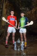 2 May 2018; Darragh Fitzgibbon of Cork with Ryan Elliot of Antrim at the launch of the Bord Gáis Energy GAA Hurling U21 All-Ireland Championship at Mitchelstown Caves in Cork. The 2018 campaign begins on May 7th with Clare hosting current holders Limerick in Ennis. Follow all of the action at #HurlingToTheCore. Photo by Eóin Noonan/Sportsfile