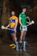 2 May 2018; Jason McCarthy of Clare with Kyle Hayes of Limerick at the launch of the Bord Gáis Energy GAA Hurling U21 All-Ireland Championship at Mitchelstown Caves in Cork. The 2018 campaign begins on May 7th with Clare hosting current holders Limerick in Ennis. Follow all of the action at #HurlingToTheCore. Photo by Eóin Noonan/Sportsfile