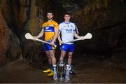 2 May 2018; Jason McCarthy of Clare with Peter Hogan of Waterford at the launch of the Bord Gáis Energy GAA Hurling U21 All-Ireland Championship at Mitchelstown Caves in Cork. The 2018 campaign begins on May 7th with Clare hosting current holders Limerick in Ennis. Follow all of the action at #HurlingToTheCore. Photo by Eóin Noonan/Sportsfile