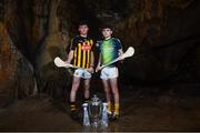 2 May 2018; Richie Leahy of Kilkenny with Ryan Elliot of Antrim at the launch of the Bord Gáis Energy GAA Hurling U21 All-Ireland Championship at Mitchelstown Caves in Cork. The 2018 campaign begins on May 7th with Clare hosting current holders Limerick in Ennis. Follow all of the action at #HurlingToTheCore. Photo by Eóin Noonan/Sportsfile