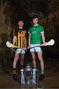 2 May 2018; Richie Leahy of Kilkenny with Kyle Hayes of Limerick at the launch of the Bord Gáis Energy GAA Hurling U21 All-Ireland Championship at Mitchelstown Caves in Cork. The 2018 campaign begins on May 7th with Clare hosting current holders Limerick in Ennis. Follow all of the action at #HurlingToTheCore. Photo by Eóin Noonan/Sportsfile