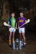 2 May 2018; Ryan Elliot of Antrim with Rory O'Connor of Wexford at the launch of the Bord Gáis Energy GAA Hurling U21 All-Ireland Championship at Mitchelstown Caves in Cork. The 2018 campaign begins on May 7th with Clare hosting current holders Limerick in Ennis. Follow all of the action at #HurlingToTheCore. Photo by Eóin Noonan/Sportsfile