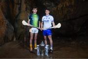 2 May 2018; Ryan Elliot of Antrim with Peter Hogan of Waterford at the launch of the Bord Gáis Energy GAA Hurling U21 All-Ireland Championship at Mitchelstown Caves in Cork. The 2018 campaign begins on May 7th with Clare hosting current holders Limerick in Ennis. Follow all of the action at #HurlingToTheCore. Photo by Eóin Noonan/Sportsfile