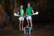 2 May 2018; Ryan Elliot of Antrim with Kyle Hayes of Limerick at the launch of the Bord Gáis Energy GAA Hurling U21 All-Ireland Championship at Mitchelstown Caves in Cork. The 2018 campaign begins on May 7th with Clare hosting current holders Limerick in Ennis. Follow all of the action at #HurlingToTheCore. Photo by Eóin Noonan/Sportsfile