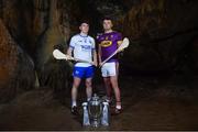 2 May 2018; Peter Hogan of Waterford with Rory O'Connor of Wexford at the launch of the Bord Gáis Energy GAA Hurling U21 All-Ireland Championship at Mitchelstown Caves in Cork. The 2018 campaign begins on May 7th with Clare hosting current holders Limerick in Ennis. Follow all of the action at #HurlingToTheCore. Photo by Eóin Noonan/Sportsfile