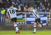4 May 2018; Ronan Murray of Dundalk celebrates with team-mate Robbie Benson after scoring his side's goal during the SSE Airtricity League Premier Division match between Waterford and Dundalk at the RSC in Waterford. Photo by Matt Browne/Sportsfile