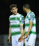 4 May 2018; Lee Grace of Shamrock Rovers in conversation with team-mate Ethan Boyle following the SSE Airtricity League Premier Division match between St Patrick's Athletic and Shamrock Rovers at Richmond Park in Dublin. Photo by Eóin Noonan/Sportsfile