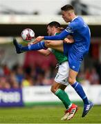 5 April 2018; Cian Coleman of Limerick in action against Jimmy Keohane of Cork City during the SSE Airtricity League Premier Division between Cork City and Limerick at Turners Cross in Cork. Photo by Eóin Noonan/Sportsfile