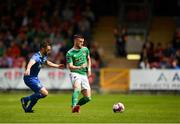 5 April 2018; Steven Beattie of Cork City in action against Shane Duggan of Limerick during the SSE Airtricity League Premier Division between Cork City and Limerick at Turners Cross in Cork. Photo by Eóin Noonan/Sportsfile
