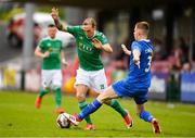 5 April 2018; Karl Sheppard of Cork City in action against Kilian Cantwell of Limerick during the SSE Airtricity League Premier Division between Cork City and Limerick at Turners Cross in Cork. Photo by Eóin Noonan/Sportsfile