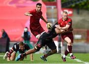5 May 2018; Keith Earls of Munster is tackled by Bill Mata of Edinburgh during the Guinness PRO14 semi-final play-off match between Munster and Edinburgh at Thomond Park in Limerick. Photo by David Fitzgerald/Sportsfile