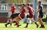 5 May 2018; Rory Scannell of Munster is tackled by Mark Bennett of Edinburgh during the Guinness PRO14 semi-final play-off match between Munster and Edinburgh at Thomond Park in Limerick. Photo by David Fitzgerald/Sportsfile