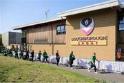 5 May 2018; The Republic of Ireland team arrive at the stadium before the UEFA U17 Championship Final match between Republic of Ireland and Belgium at Loughborough University Stadium in Loughborough, England. Photo by Malcolm Couzens/Sportsfile