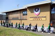5 May 2018; The Republic of Ireland team arrive at the stadium before the UEFA U17 Championship Final match between Republic of Ireland and Belgium at Loughborough University Stadium in Loughborough, England. Photo by Malcolm Couzens/Sportsfile