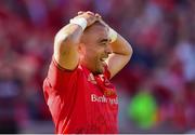 5 May 2018; Simon Zebo of Munster celebrates at the final whistle following the Guinness PRO14 semi-final play-off match between Munster and Edinburgh at Thomond Park in Limerick. Photo by Sam Barnes/Sportsfile