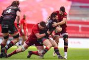 5 May 2018; Cornell Du Preez of Edinburgh is tackled by Billy Holland and Conor Murray of Munster during the Guinness PRO14 semi-final play-off match between Munster and Edinburgh at Thomond Park in Limerick. Photo by Sam Barnes/Sportsfile
