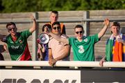 5 May 2018;  Supporters of Republic of Ireland during the UEFA U17 Championship Final match between Republic of Ireland and Belgium at Loughborough University Stadium in Loughborough, England. Photo by Malcolm Couzens/Sportsfile