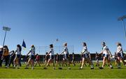 6 May 2018; The Cavan and Tipperary teams parade behind the Artane School of Music Band before the Lidl Ladies Football National League Division 2 Final match between Cavan and Tipperary at Parnell Park in Dublin. Photo by Piaras Ó Mídheach/Sportsfile