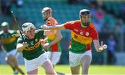6 May 2018; Jack Murphy of Carlow in action against Daniel Collins of Kerry during the Joe McDonagh Cup Round 1 match between Carlow and Kerry at Netwatch Cullen Park in Carlow. Photo by Matt Browne/Sportsfile