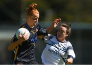 6 May 2018; Aishling Moloney of Tipperary in action against Sinéad Greene of Cavan during the Lidl Ladies Football National League Division 2 Final match between Cavan and Tipperary at Parnell Park in Dublin. Photo by Piaras Ó Mídheach/Sportsfile