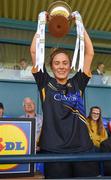 6 May 2018; Tipperary captain Samantha Lambert lifts the cup after the Lidl Ladies Football National League Division 2 Final match between Cavan and Tipperary at Parnell Park in Dublin. Photo by Piaras Ó Mídheach/Sportsfile