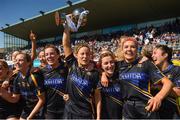 6 May 2018; Tipperary captain Samantha Lambert lifts the cup and celebrates with her teammates after the Lidl Ladies Football National League Division 2 Final match between Cavan and Tipperary at Parnell Park in Dublin. Photo by Piaras Ó Mídheach/Sportsfile