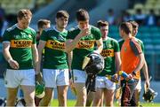 6 May 2018; Kerry players from left Padraig Boyle, Jason Diggins, Michael Leen and Barry O'Mahony after the Joe McDonagh Cup Round 1 match between Carlow and Kerry at Netwatch Cullen Park in Carlow. Photo by Matt Browne/Sportsfile