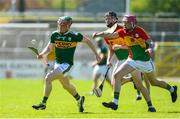 6 May 2018; Sean Weir of Kerry in action against Ted Joyce of Carlow during the Joe McDonagh Cup Round 1 match between Carlow and Kerry at Netwatch Cullen Park in Carlow. Photo by Matt Browne/Sportsfile