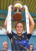 6 May 2018; Tipperary captain Samantha Lambert lifts the cup after the Lidl Ladies Football National League Division 2 Final match between Cavan and Tipperary at Parnell Park in Dublin. Photo by Piaras Ó Mídheach/Sportsfile